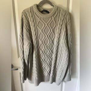 Lioness Grey oversized cable knit